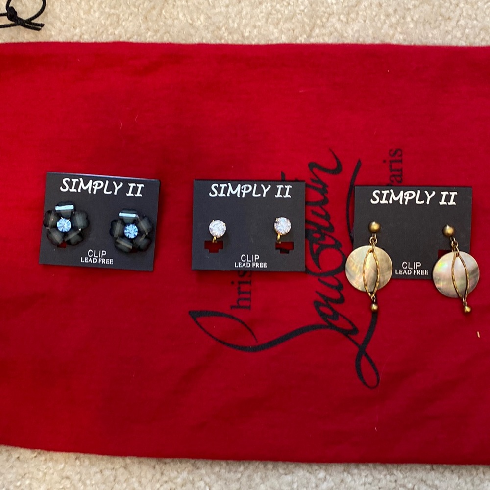 3 pairs of Clip-on earrings